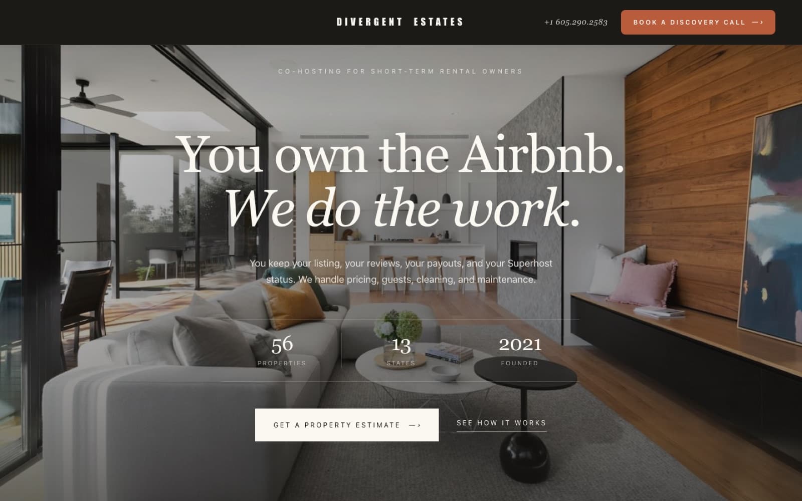 Divergent Estates live site preview