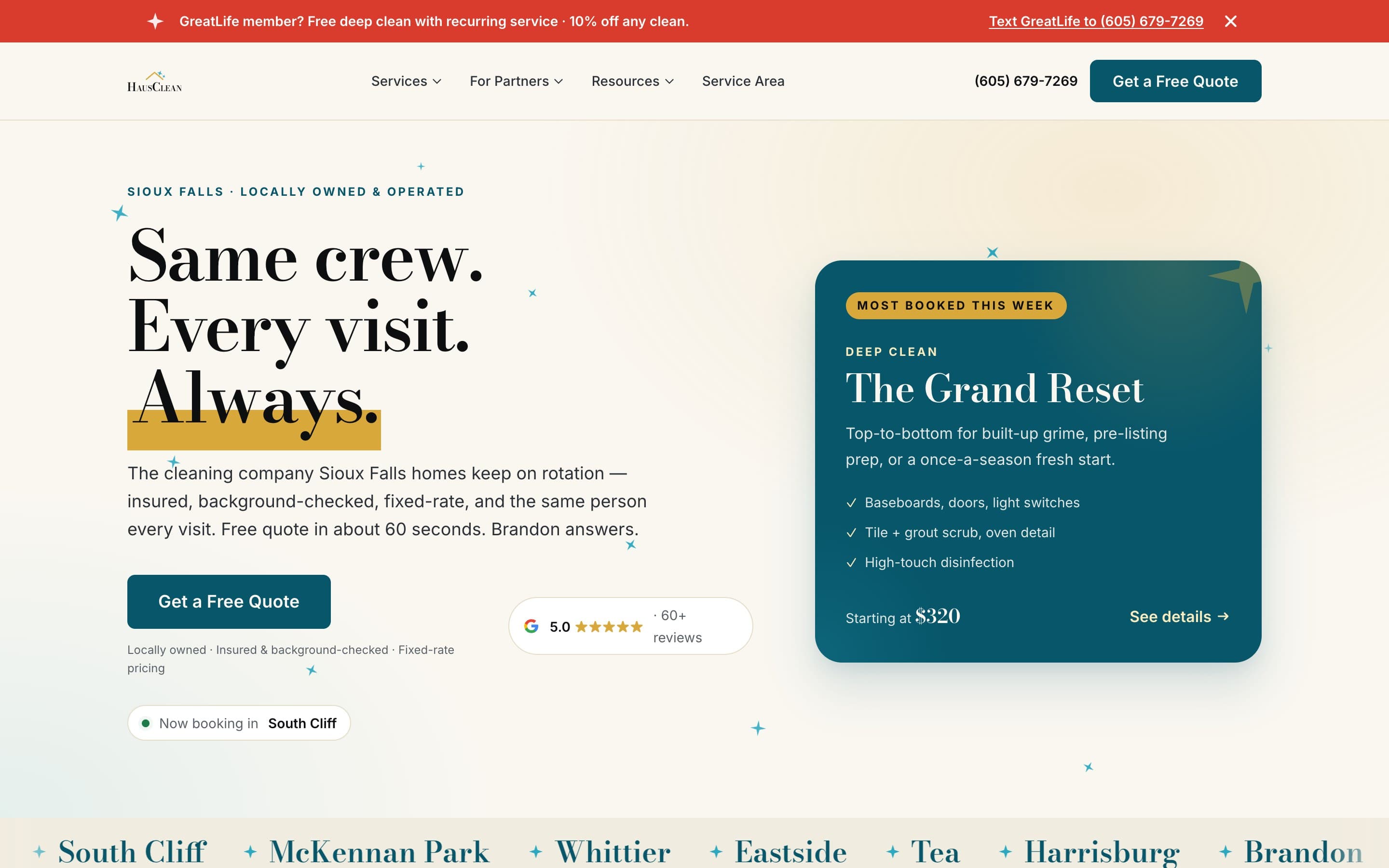 HausClean desktop site